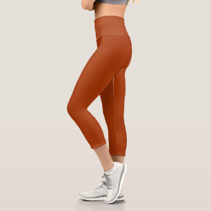 Leggings Capri Terracotta Capris De Yoga De Alto Despertar
