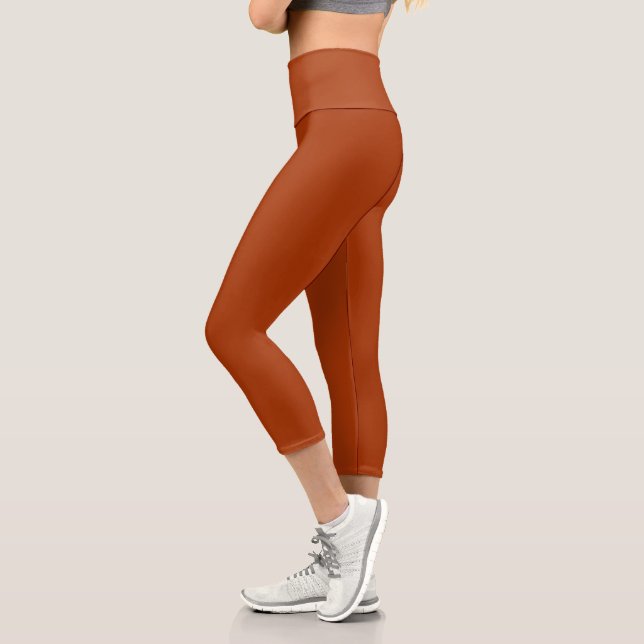 Leggings Capri Terracotta Capris De Yoga De Alto Despertar (Izquierda)