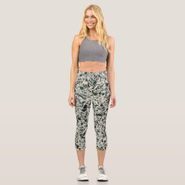 Leggings Capri Terrazzo verde moderno