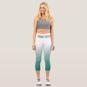 Leggings Capri Texto de tipo de letra grande o nombre Plantilla d