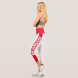 Leggings Capri Texto personalizado con bandas<br><div class="desc">Añade tu propio texto a estas leggings capri fáciles de personalizar de Ricaso</div>