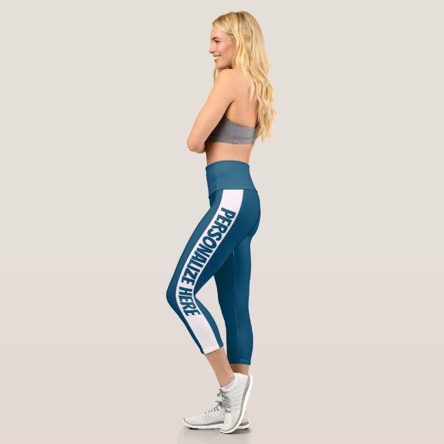 Leggings Capri Texto personalizado tachado (Izquierda)