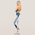 Leggings Capri Texto personalizado tachado<br><div class="desc">Añade tu propio texto a estas leggings capri fáciles de personalizar de Ricaso</div>