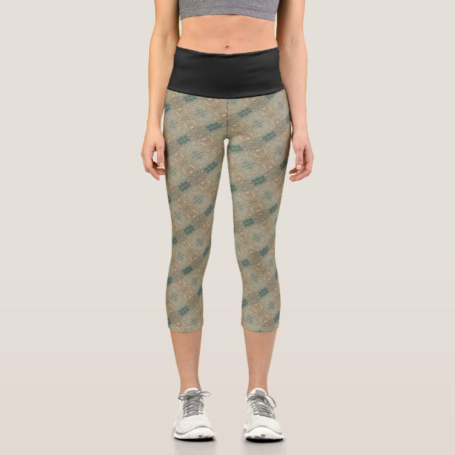 Leggings Capri Textura #15 de obra Amanecer (Anverso)