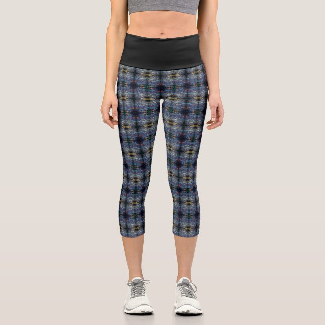 Leggings Capri Textura #1.0 de obra La roca (Anverso)