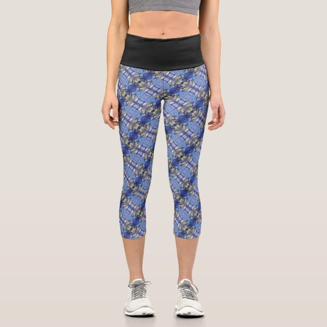 Leggings Capri Textura #2 de la obra Piña (Anverso)