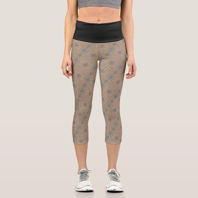Leggings Capri Textura #2 de obra Amanecer (Anverso)