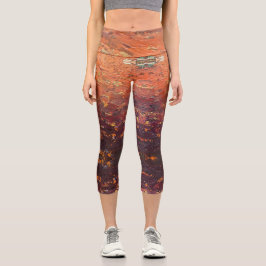 Leggings Capri Textura #3 de la obra La puesta del sol