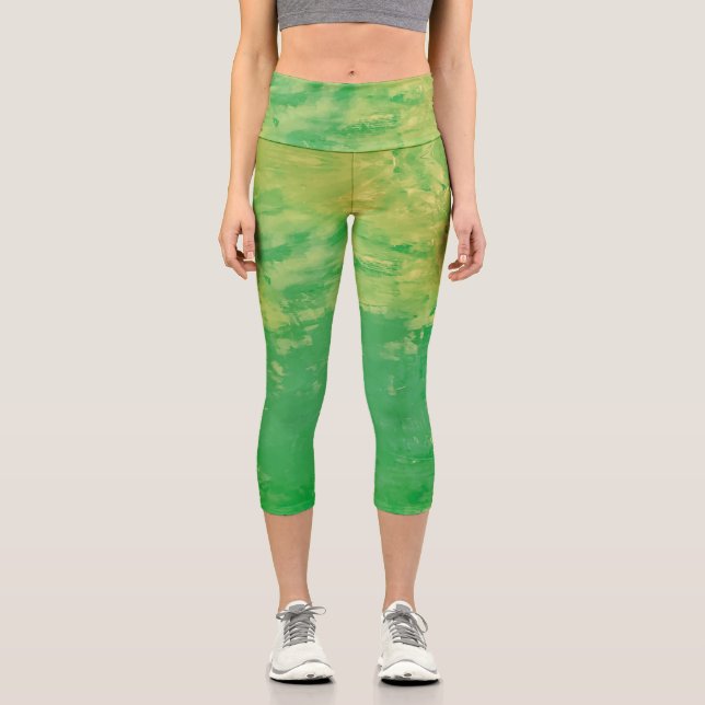 Leggings Capri Textura #3 de la obra Nuit (Anverso)