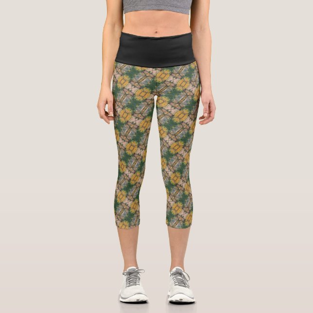 Leggings Capri Textura #3 de obra La roca (Anverso)