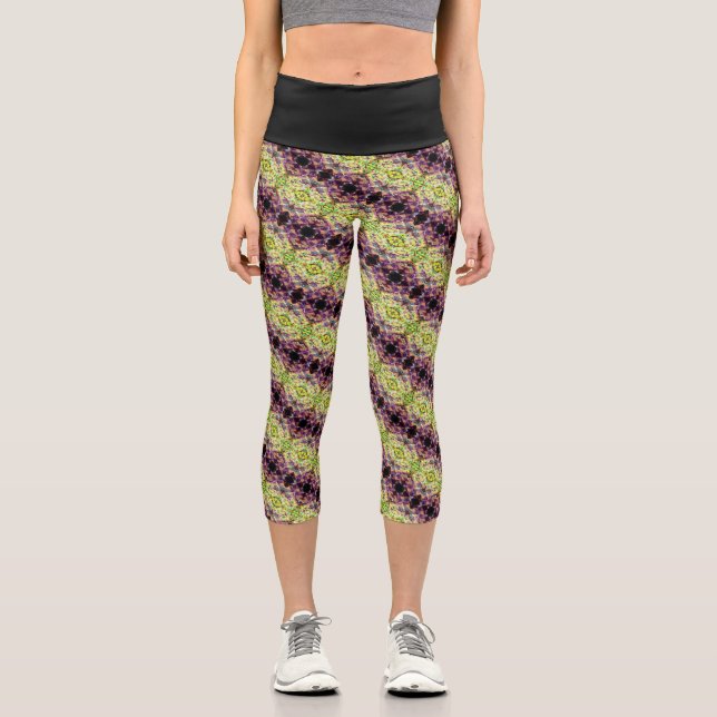 Leggings Capri Textura #4.0 de la obra Piña (Anverso)