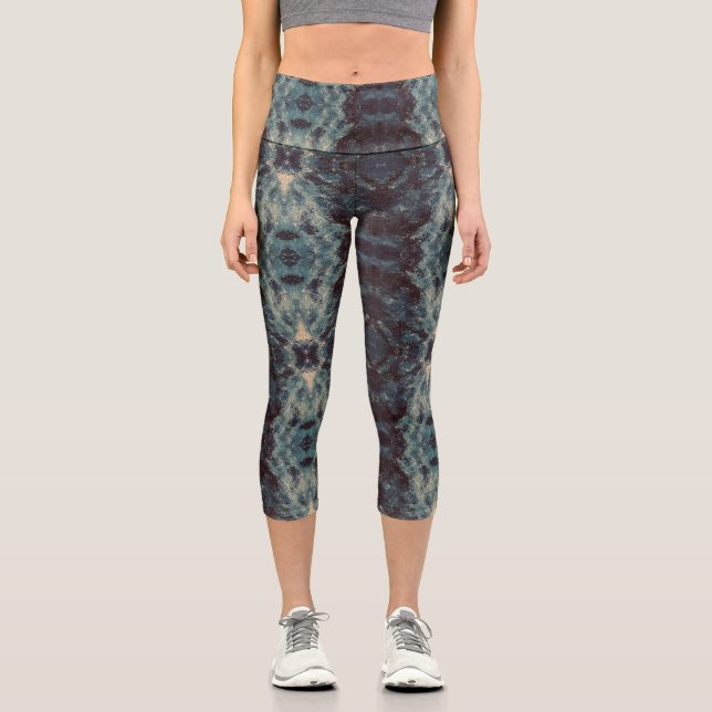 Leggings Capri Textura #5 de la obra Cerezas (Anverso)