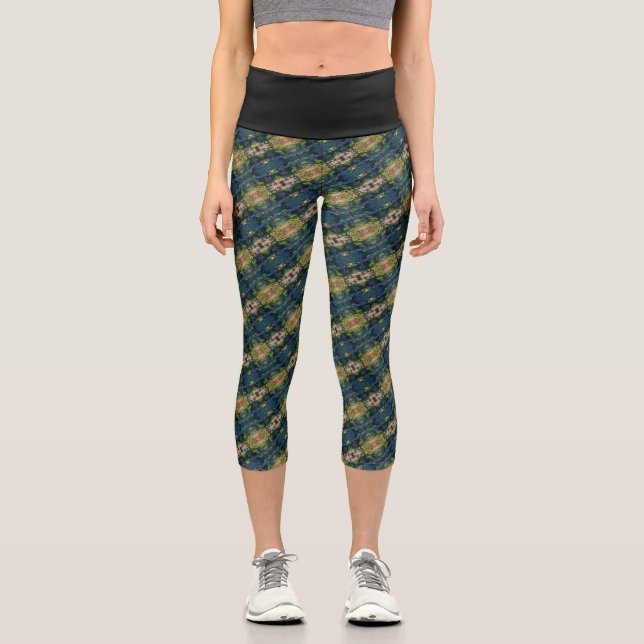 Leggings Capri Textura #5 de la obra Maritimo (Anverso)