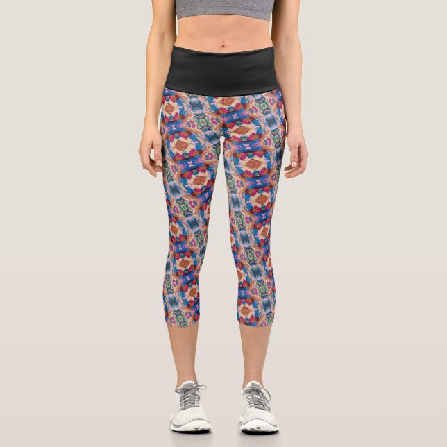 Leggings Capri Textura #5 de la obra Piña (Anverso)