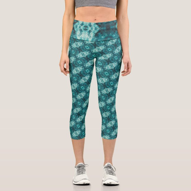 Leggings Capri Textura #6 de la obra Cerezas (Anverso)