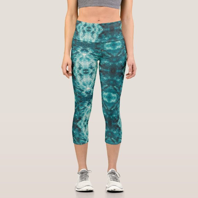 Leggings Capri Textura #6 de la obra Cerezas (Anverso)