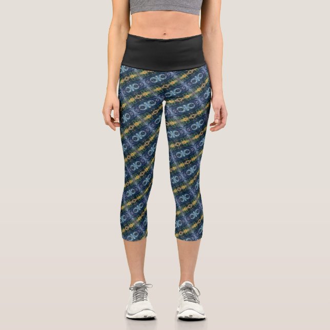 Leggings Capri Textura #8 de la obra Maritimo (Anverso)
