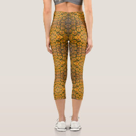 Leggings Capri Textura de cáscara de piña