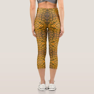 Leggings Capri Textura de cáscara de piña