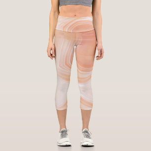 Leggings Capri Textura de estructura de piedra de gema semiprecio