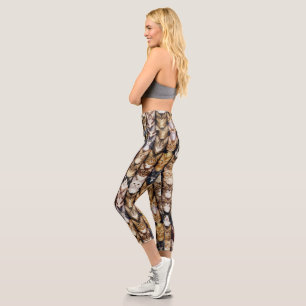 Leggings Capri Textura de gatos