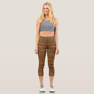 Leggings Capri Textura de madera