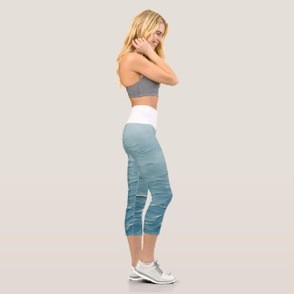 Leggings Capri 🌊 Texture d'eau apaisante pour un design moderne