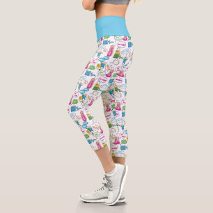 Leggings Capri Tiempo de aventura   Patrón de llamadas de caracte