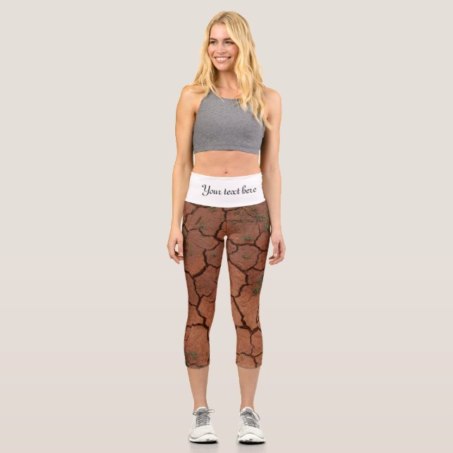 Leggings Capri tierra seca y agrietada (Anverso)
