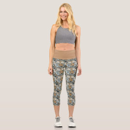 Leggings Capri Tiger Face Capris
