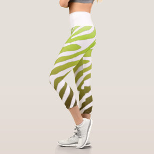 Leggings Capri tigre verde degradado