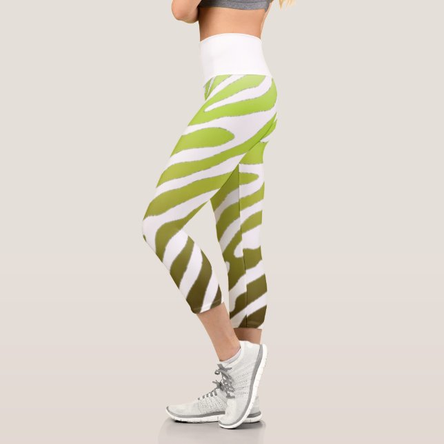 Leggings Capri tigre verde degradado (Izquierda)