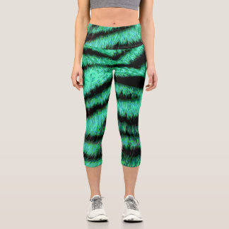 Leggings Capri Tigres de neón verde