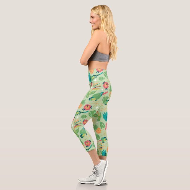 Leggings Capri Tiki Parrot (Izquierda)