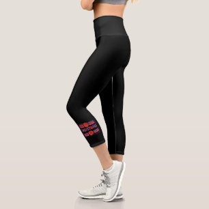 Leggings Capri Tipografía artística geométrica del baloncesto chi