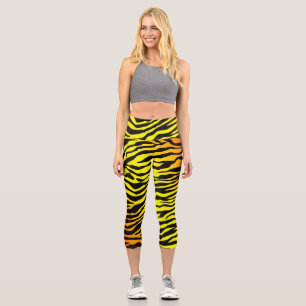 Leggings Capri Tiras de tigre