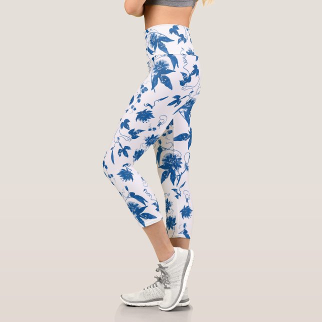 Leggings Capri Toile floral azul moderno Guay  (Izquierda)