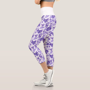 Leggings Capri Toile francés de Guay Elegant Periwinkle Blue Deer