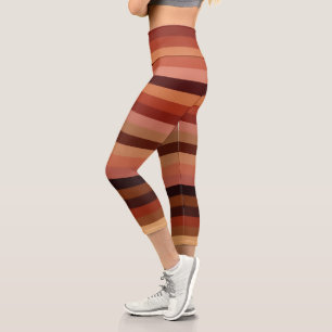 Leggings Capri Tono de piel rayas de arcoiris