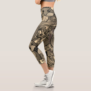 Leggings Capri Tono Sepia Astuto