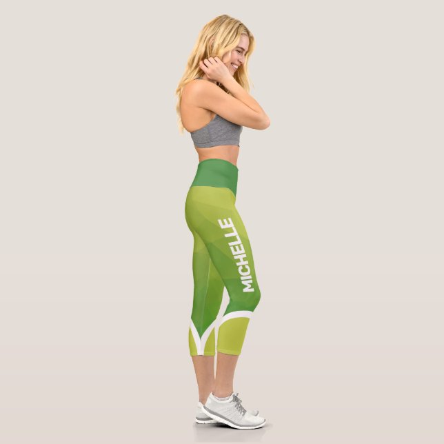 Leggings Capri Tonos verdes con un nombre moderno (Derecha)