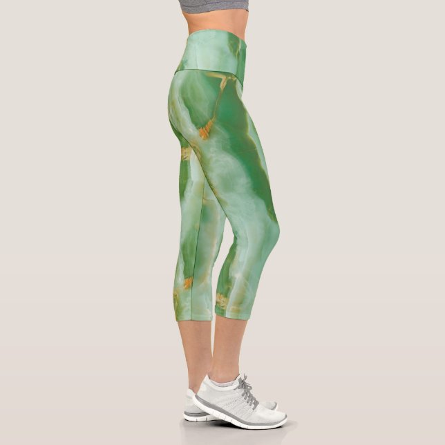 Leggings Capri Tonos verdes y piernas castradas (Derecha)