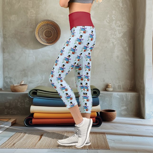 Leggings Capri Top Hat Snowman (Subido por el creador)