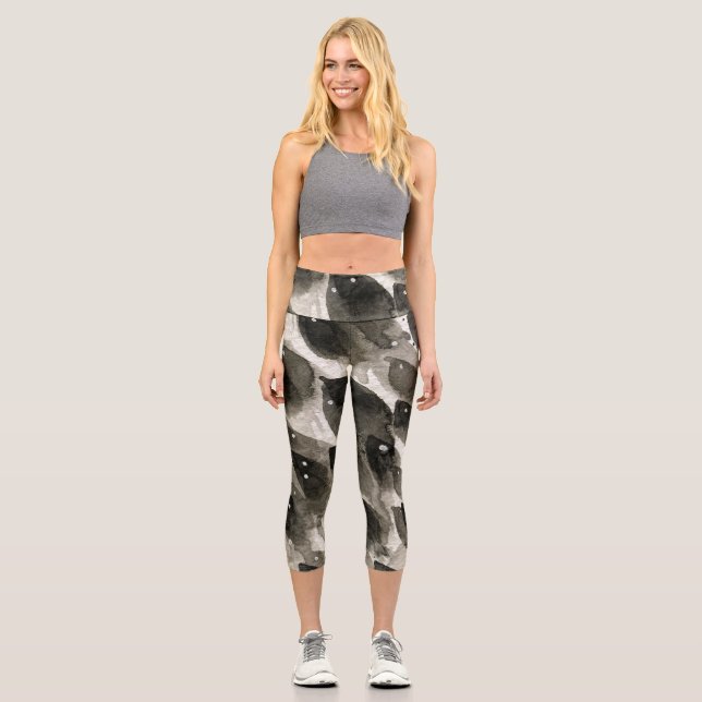 Leggings Capri Tormenta de peces (Anverso)