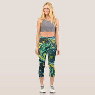 Leggings Capri Torneos Galácticos en Colores Vívidos 1