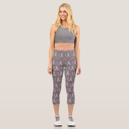 Leggings Capri Tornillo de cáncer de mama Capri