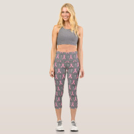 Leggings Capri Tornillo de cáncer de mama Capri