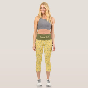 Leggings Capri Trama de té helado Piernas Capri