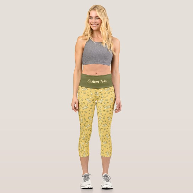 Leggings Capri Trama de té helado Piernas Capri (Anverso)