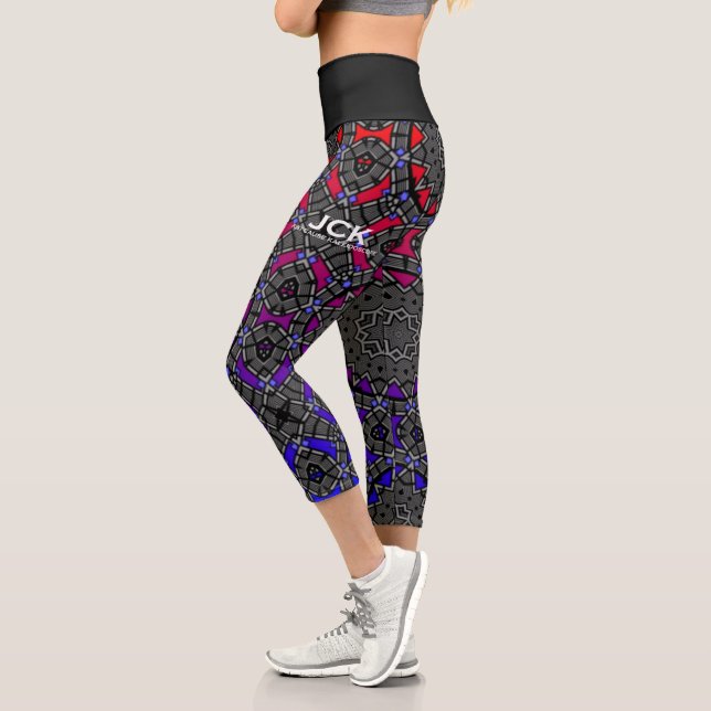 Leggings Capri Trece del calidoscopio del volumen trece (Izquierda)